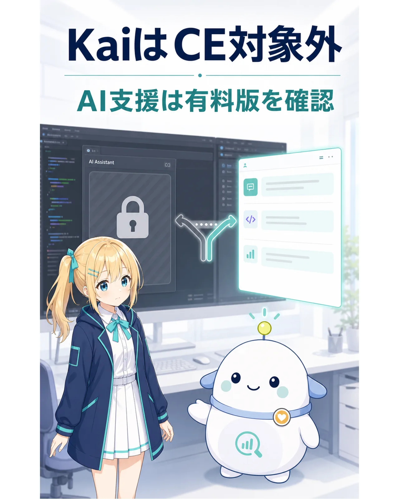 KaiはDelphi Community Editionの対象外で、AI支援は有料版を確認する必要があることを示す図解